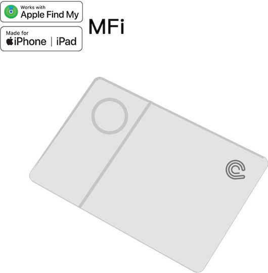 Hyperloq NeoCard Apple Find My Alb Reîncărcabil