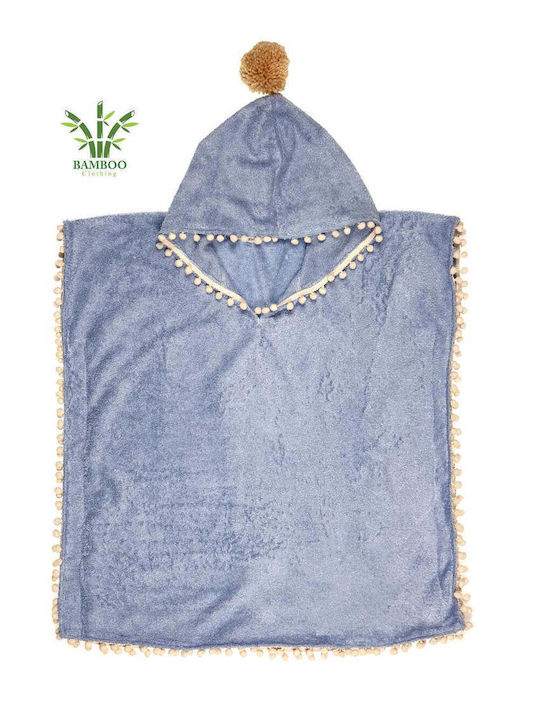 Designer's Cat Poncho-Bebeluș Cu glugă albastru deschis