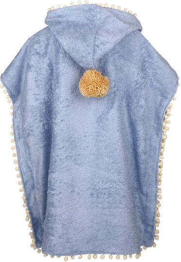 Designer's Cat Baby Poncho-Bademantel Kapuzen Light Blue