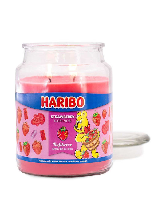 Haribo Aromatisches Kerze in Gefäß mit Parfüm Erdbeere 510gr