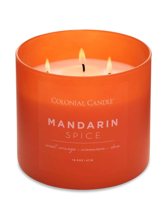Lumânare Lumânare parfumată Lumânare 3 fitiluri Recipient din sticlă Mandarin Spice 411 Line Pop Color