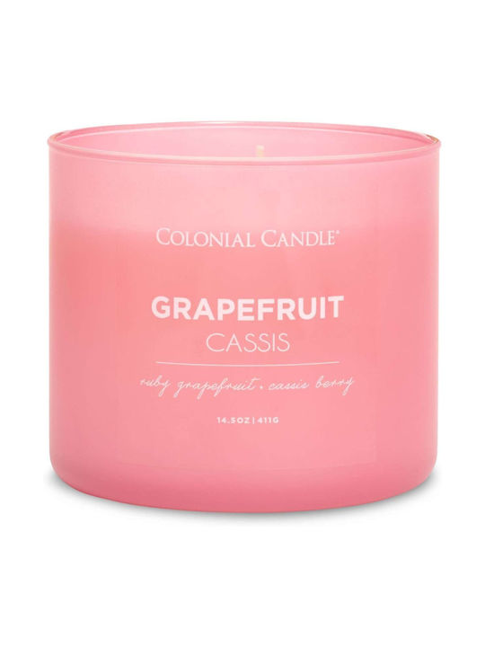 Duftkerze 3 Säulen Glasbehälter Grapefruit Cassis 411 Line Pop Farbe