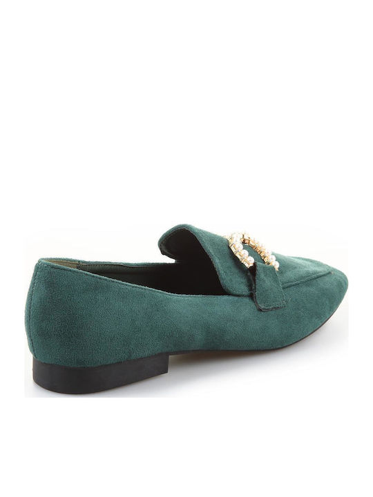 Women's Moccasins in Green Color