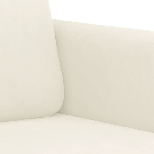 Living Room Furniture Set 3-Seater & 2-Seater & Stool Beige