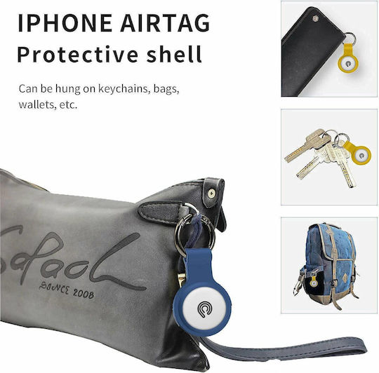 Hyperloq NeoPro Θήκη Μπρελόκ Σιλικόνης για AirTag σε Μπλε χρώμα