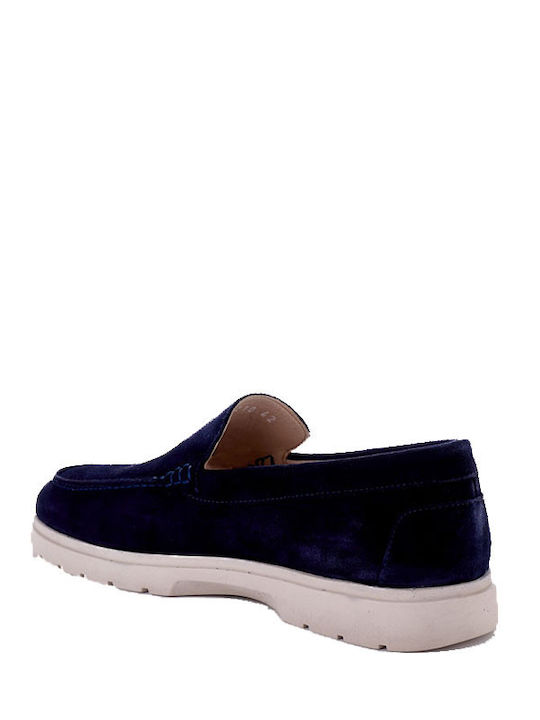 Men's Leather Moccasins Blue