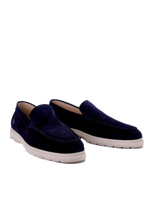 Men's Leather Moccasins Blue