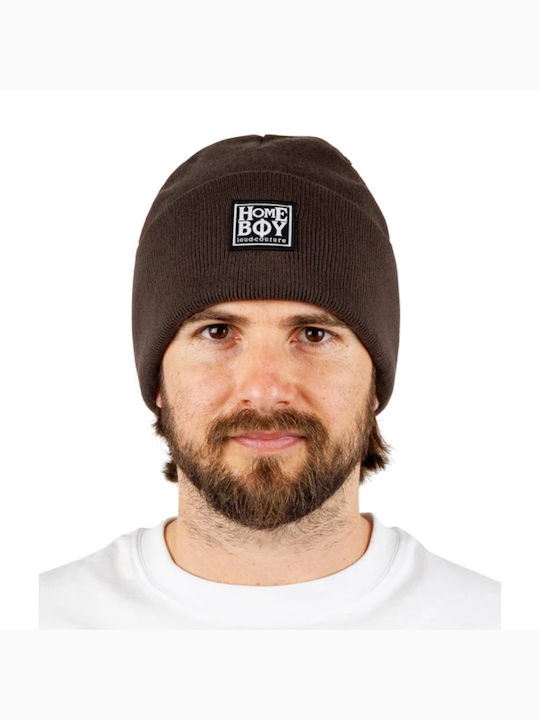 Homeboy Beanie Unisex Beanie Knitted in Brown color