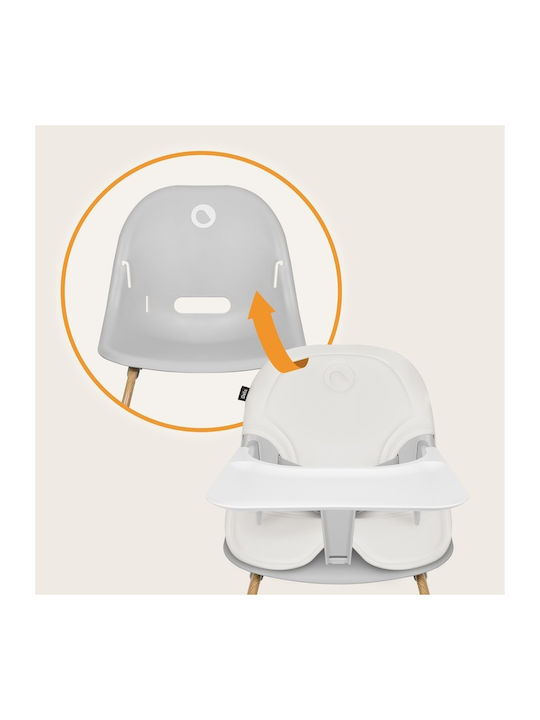 Lionelo Dalia Baby Hochstuhl 4 in 1 mit Höhenverstellbar Grau Stein Natur