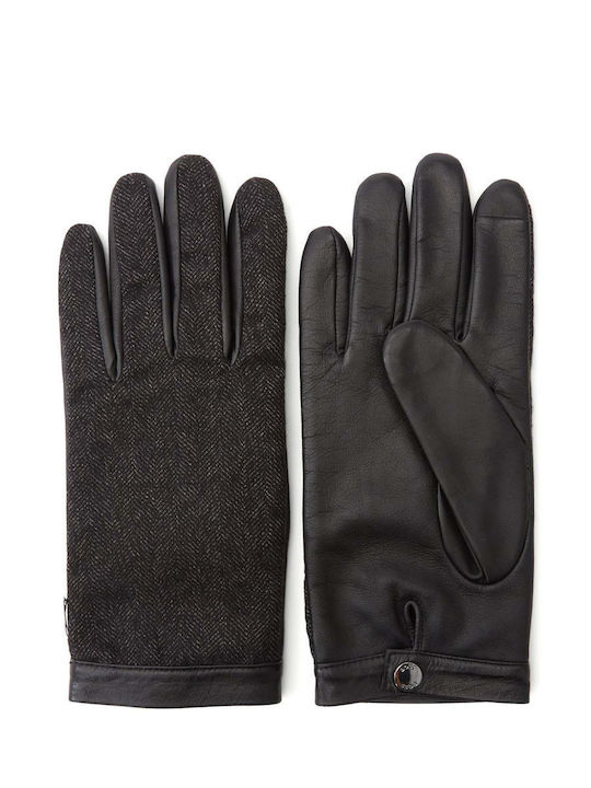 Hugo Boss Men's Leather Gloves Black