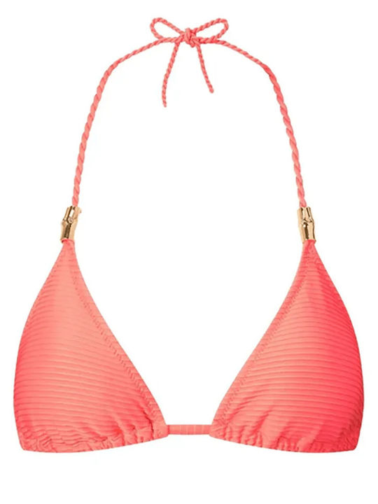 Heidi Klein Triangle Bikini Top Orange