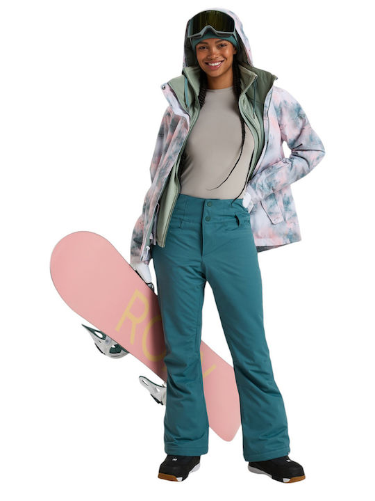 Roxy Snow Diversion ERJTP03276-BPF0 Women's Trousers for Ski & Snowboard Green