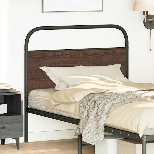 vidaXL Metallic Brown Bed Headboard Oak 95cm