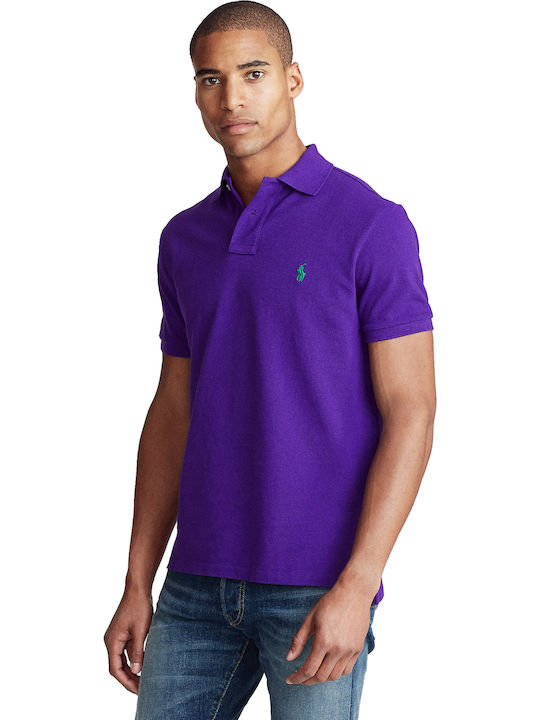 Polo Short Sleeve Blouse Purple