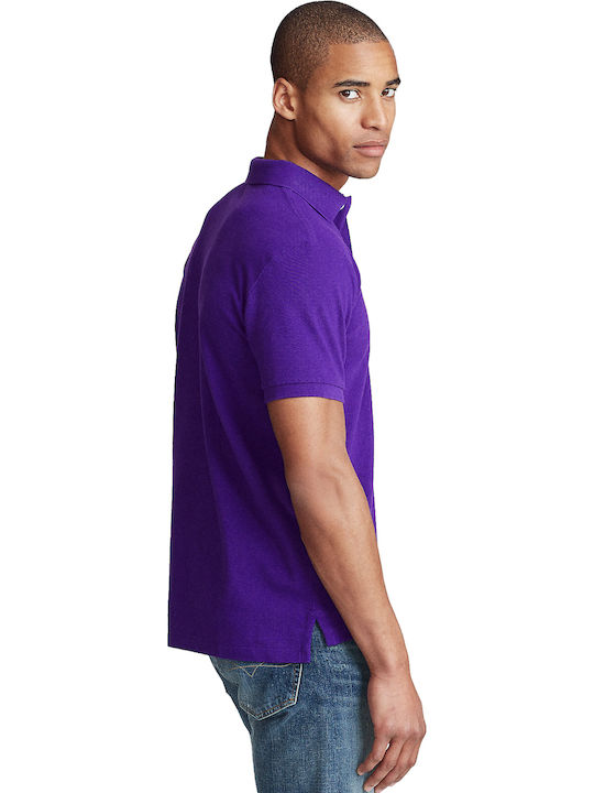 Polo Short Sleeve Blouse Purple