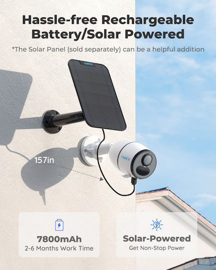 Reolink G340 IP Surveillance Camera 4G 4K Waterproof Battery Powered with Two-Way Communication