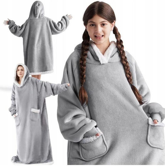 Blanket with Sleeves Grey