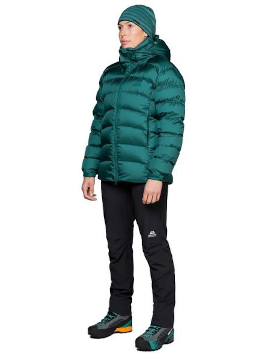 Women's Short Puffer Jacket for Winter Deep Teal