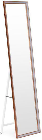 Modernhome Floor Mirror with Brown Wooden Frame 148x37cm
