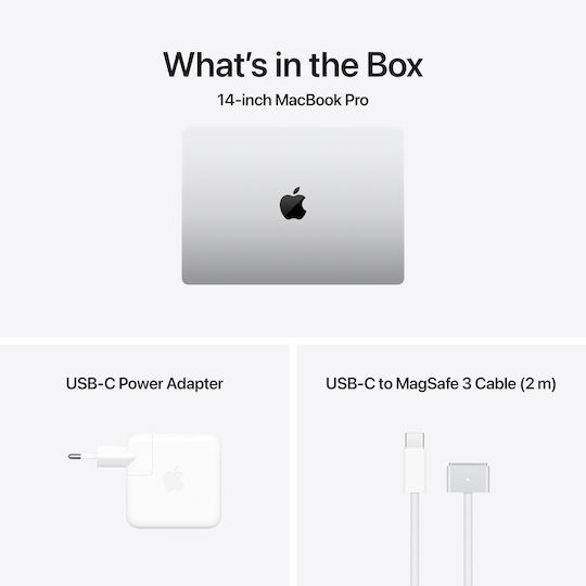 Apple MacBook Pro 14" (2024) 14.2" Retina Display 120Hz (M4-Pro 12-Kern/24GB/512GB SSD) Silver (UK Tastatur)