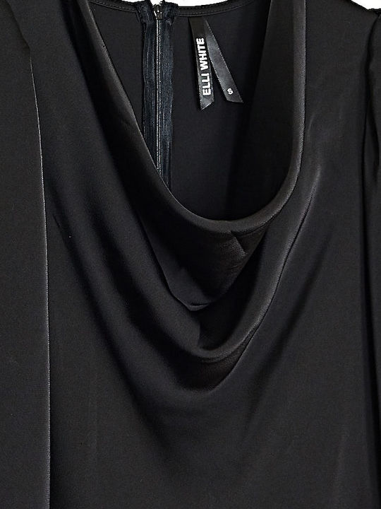 Maxi Abendkleid Drapiert Black