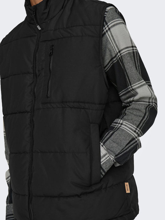 Sleeveless Jacket Puffer Black