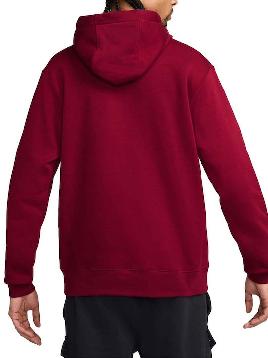 Nike Sportswear Sweatshirt Fleece with Hood Red