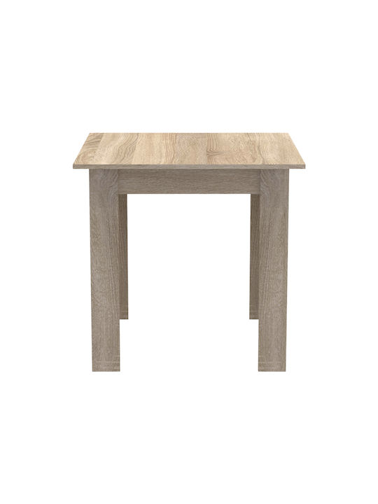 Manka Τετράγωνο Τραπέζι Τραπεζαρίας Ξύλινο Sonoma 80x80x77εκ.