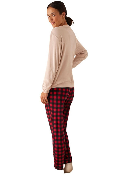 Promise Winter Women's Pyjama Set Ecru