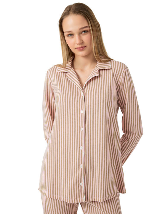 Minerva Winter Women's Pyjama Set Cotton Cocoa-pink