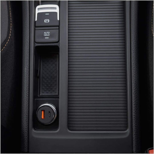 Fixed Auto-Ladegerät 20W mit Anschlüssen 1xUSB-A 1xUSB-C Schwarz Farbe
