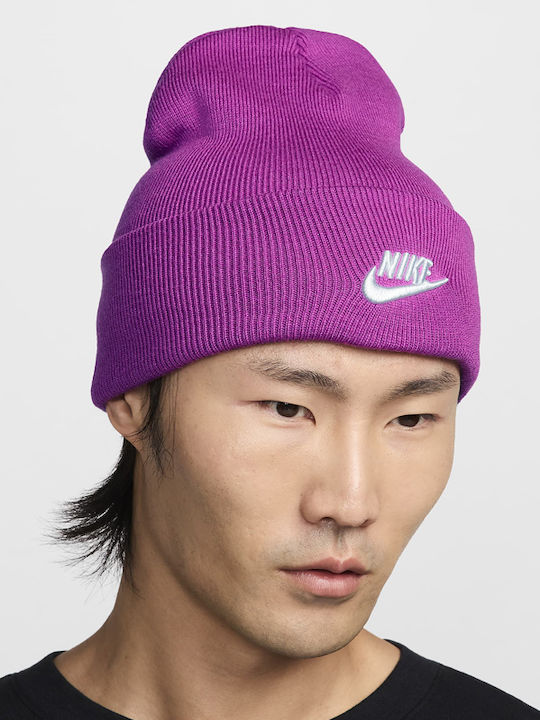 Peak Beanie Unisex Beanie Gestrickt in Fuchsie Farbe
