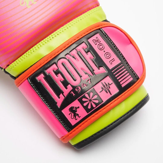 Leone 1947 Boxhandschuhe aus Synthetikleder für Kampf Rosa