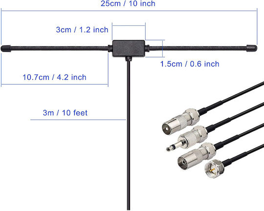 FMA1 Indoor TV Antenna (Does not Require Power Supply)