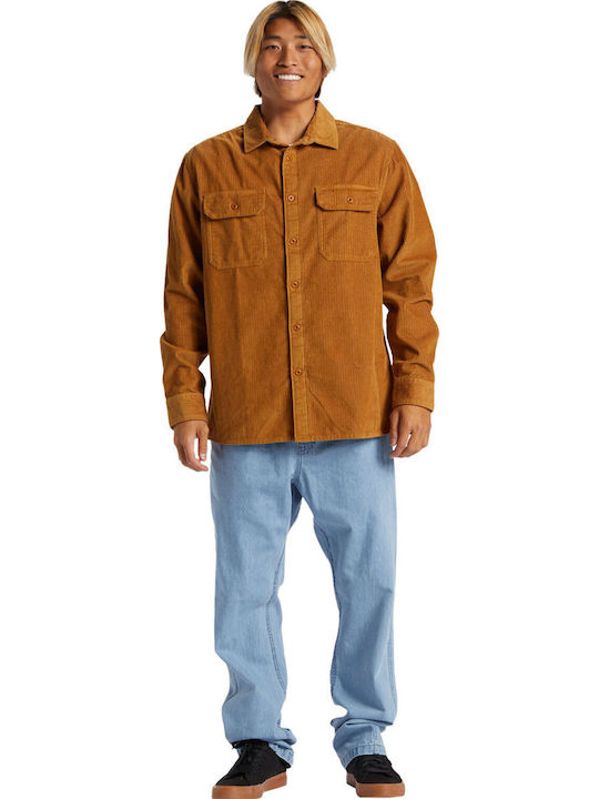 Venture Дълъг Ръкав Рипсено Кадифе Overshirt Bone Кафяв