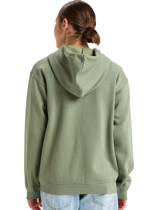 Surf Stoked Women's Sweatshirt Jacket Hooded Oil Green