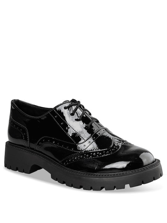 Envie Shoes Women's Synthetic Leather Oxford Shoes Black