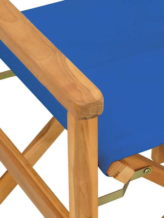 Καρέκλα Σκηνοθέτη Ξύλινη Μπλε 57x54.5x85εκ.