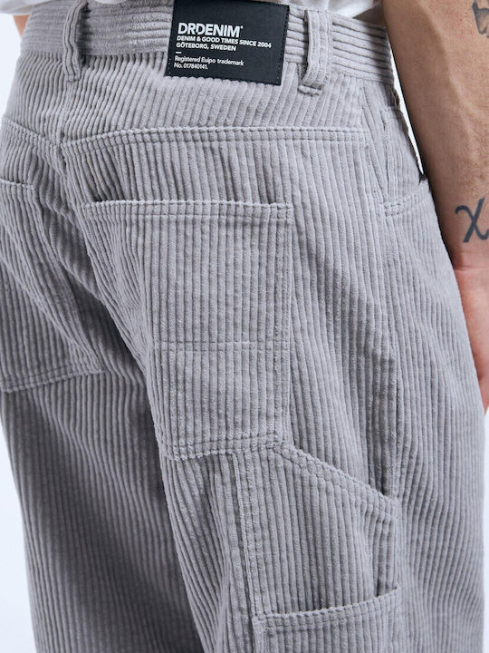 Men's Jeans Pants with Loose Straight Fit Light Gray