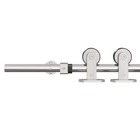vidaXL Sliding Door Mechanism for Middle Door 183cm Silver