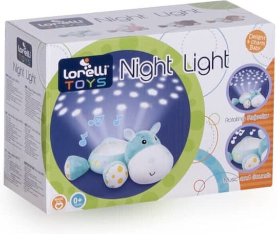 Lorelli Sleep Toy Night Light Bear made of Fabric with Music, Light, and Sounds for 0++ Months