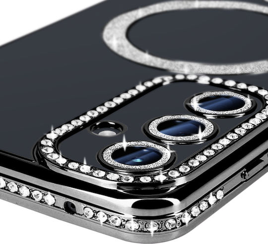 Avizar Diamond Case Samsung Galaxy A35 Magsafe Around Strass Black
