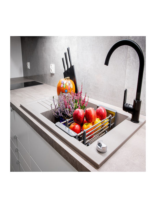 Laveo Drop-In Spüle aus Verbundgranulat B78xT50cm Gray