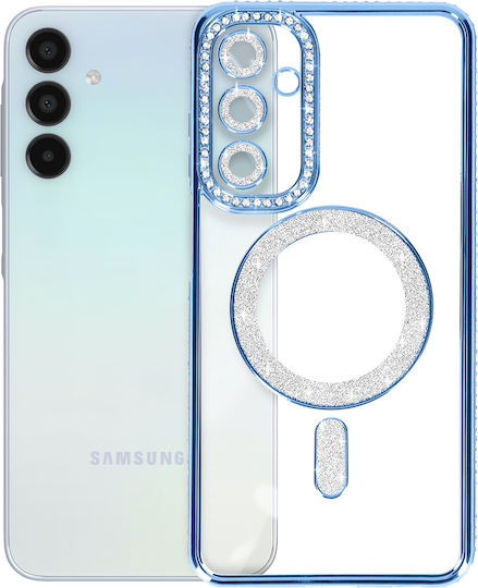 Avizar Diamond Case Samsung Galaxy A15 Magsafe Around Strass Light Blue