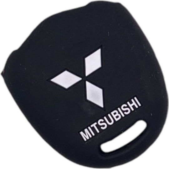 Car Key Cover Case made of with 2 Buttons for Mitsubishi in Black Color