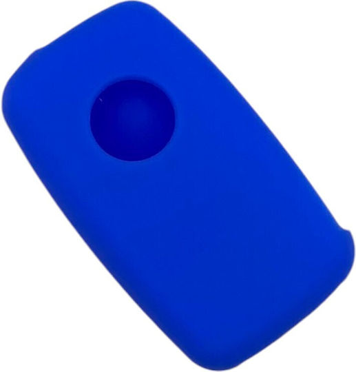 Car Key Cover Case made of with 3 Buttons for Audi / Seat / VW in Blue Color