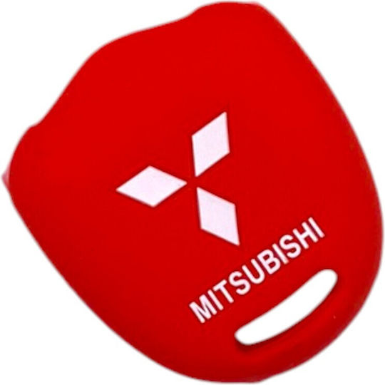 Car Key Cover Case made of with 2 Buttons for Mitsubishi in Blue Color