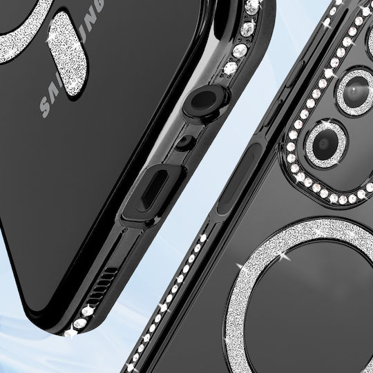 Avizar Diamond Case Samsung Galaxy A15 Magsafe Around Strass Black