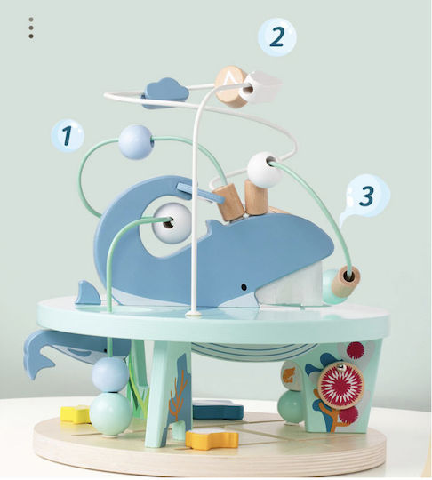 Classic World Λαβύρινθος Marine Life Beads από Ξύλο για 18+ Μηνών
