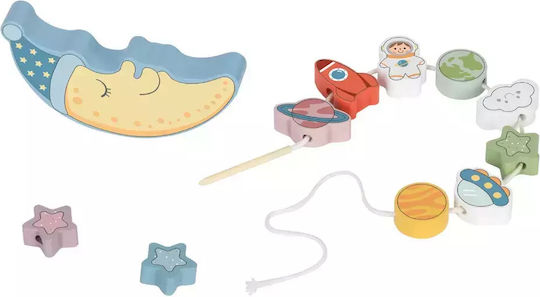 Tooky Toys Βρεφικό Παιχνίδι Φεγγάρι από Ξύλο για 36+ Μηνών